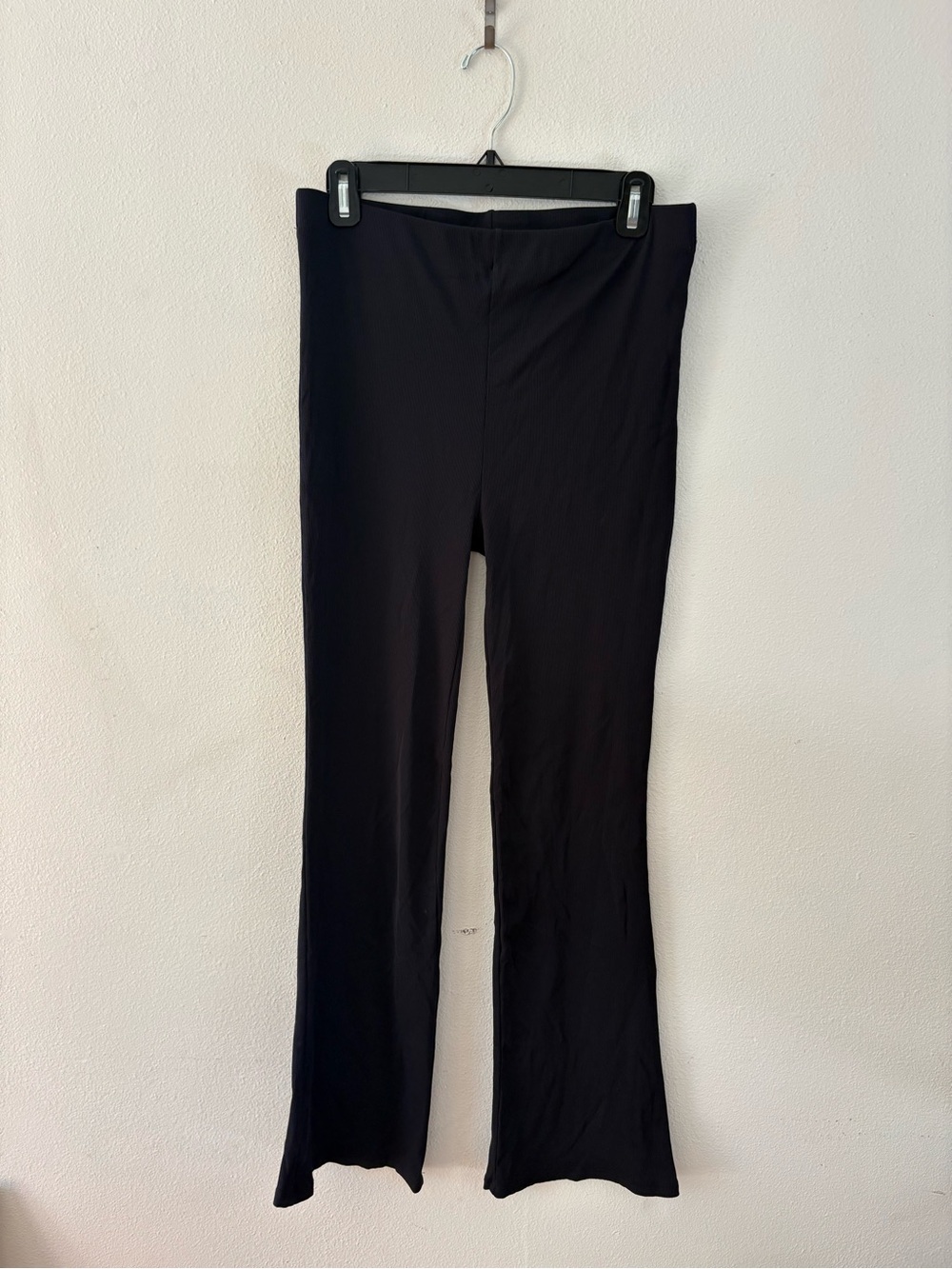 Equinox Lanston Sport Ribbed Black Flare Leggings/ Pants